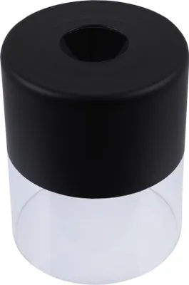 Produktbild von Lampenschirm Roma transparent schwarz hoch 15 cm – eleganter Glaslampenschirm für moderne Beleuchtung