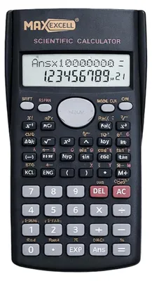 Image de Max Excell, calculatrice scientifique avec écran LCD et fonctions avancées, noire
