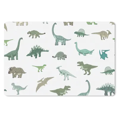 Produktbild von MuchoWow® Schreibtischunterlage Dinosaurier - Grün - Jungen - Braun - Kind - Muster 60x40 cm - XXL Mauspad - Großes Mauspad