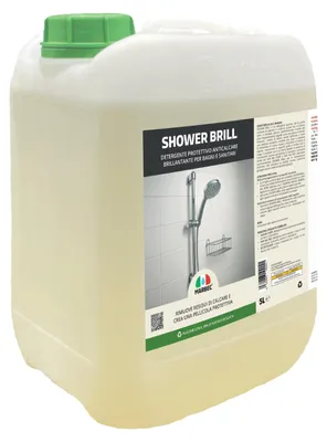 Immagine prodotto di Detergente anticalcare bagno, protezione antigoccia, pulizia quotidiana Marbec SHOWER BRILL - 5LT