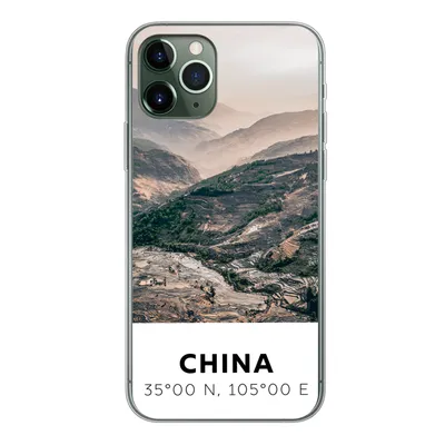 Produktbild von MuchoWow® Handyhülle Schutzhülle Hülle für iPhone 11 Pro China - Berge - Asien - Sommer Silikon Softcase Handy Hülle - Handy