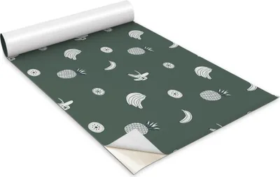 Zdjęcie produktu dla Folia samoprzylepna - Okleina meblowa - Dekoracyjna - Do mebli - Tapeta - Naklejka - Folia - Ananas i banan - 100 x 50 cm