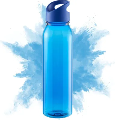 Produktbild von Trinkflasche Active 'Wave' - Wasserflasche mit 650 ml - robuste Trinkflasche für Kinder & Erwachsene - transparent-blau/standard-blau PP