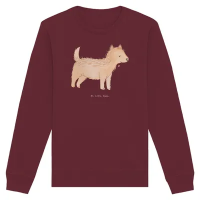 Produktbild von Mr. & Mrs. Panda Baumwoll Sweatshirt Cairn Terrier Moment Größe M - Burgundy - Geschenk, Pullover, Sweater, Bio