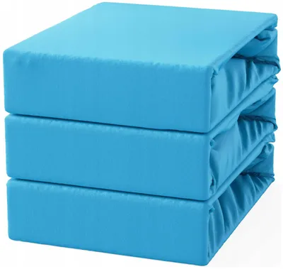 Produktbild von MAKAR Baumwolle Spannbettlaken Jersey Blau