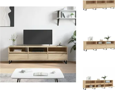 Produktbild von vidaXL TV-Schrank Sonoma-Eiche 150x30x44,5 cm Holzwerkstoff -  TV-Möbel