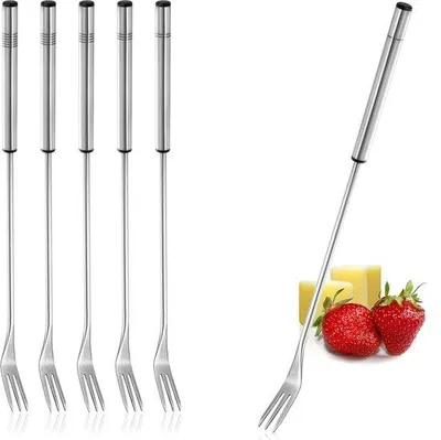 Produktbild von Famanu Fonduegabeln – Set aus 6 Stück – Komfortable Länge – Hygienisch markiert