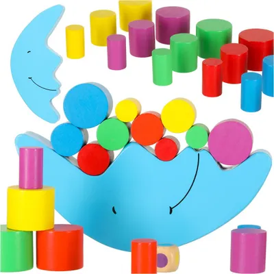Produktbild von Aga Montessori Holz Balancierspiel Mond