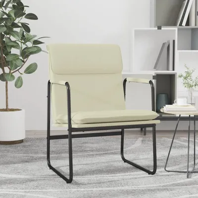 Produktbild von The Living Store Loungesessel Creme 55x64x80 cm Kunstleder