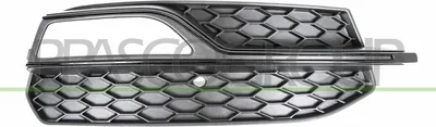 Produktbild von PRASCO Lüftungsgitter Grill Stoßfänger für AUDI A3 Sportback (8VA, 8VF) mit Loch/Löchern für Nebellampen Schwarz
