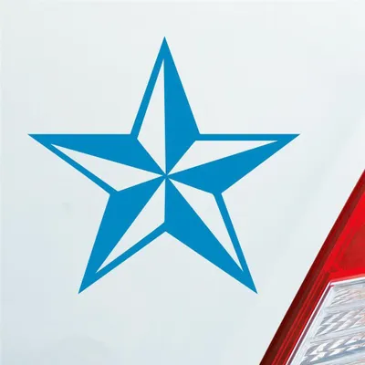 Produktbild von Auto Aufkleber Stern Stars Star 10x10 cm Hellblau Sticker Heckscheibenaufkleber