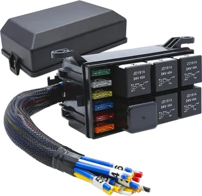 Immagine prodotto di 24V 5 Pin auto 6 slot impermeabile relè alloggiamento con cavo