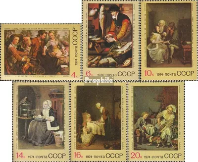 Produktbild von Briefmarken Sowjetunion 1974 Mi 4301-4306 (kompl.Ausg.) postfrisch Gemälde