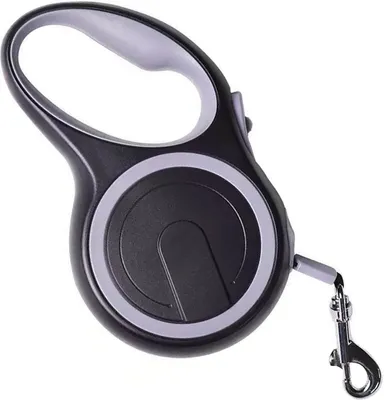 Zdjęcie produktu dla Automatyczna smycz dla psa 5m Czarna Ergonomiczna Wytrzymała Funkcja Stop