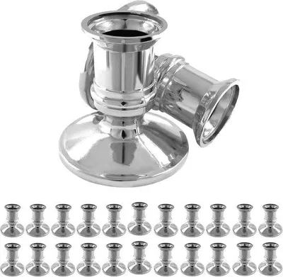 Produktbild von Famanu Kerzenhalter Clip Set 24 Stück – Traditionelle Baumkerzenhalter – Silber