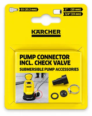 Produktbild von Kärcher 6.997-359.0 Pumpenanschlussstück für Tauchpumpe 3/4 Zoll + 1 Zoll Saugschlauch