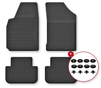 Zdjęcie produktu dla Dywaniki gumowe do Renault Megane I 1995-2002 (sedan/hatchback/Grandtour/kombi) – 4 szt., czarne, dobierane – Wielganizator Semi-Universal