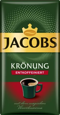 Produktbild von Jacobs Filterkaffee Krönung entkoffeiniert | gemahlen | 500g