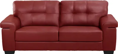 Produktbild von HAZEL 3-Sitzer Sofa in Leder - Farbe: rot