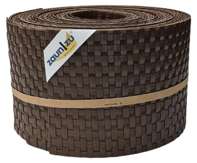 Produktbild von Sichtschutzstreifen zaun|zu RATTAN 10x Einzelstreifen 2,55m für Doppelstabzaun Braun 10x 2,55m