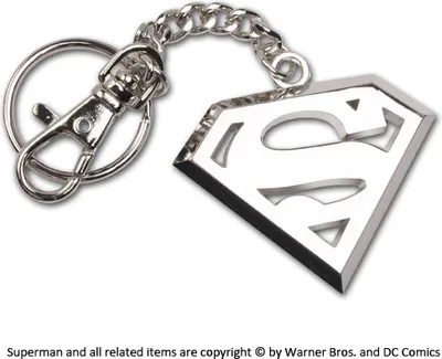 Obrázek produktu pro Noble Collection Superman přívěsek na klíče z nerezové oceli s karabinou NOB8361