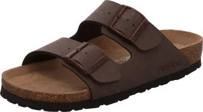 Produktbild von Rohde Damen Pantolette zwei Riemen Schnalle gepolstert Kork Fußbett Alba 5631, Größe:42 EU, Farbe:Braun