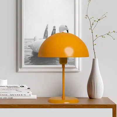 Produktbild von Pilz Lampe I Lipeo I Gelb Tischlampe Metall Mushroom Lamp