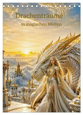 Produktbild von Drachenträume in magischen Welten (Tischkalender 2027 DIN A5 hoch), CALVENDO Monatskalender