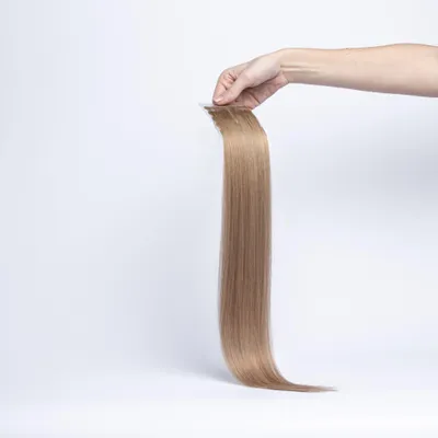 Produktbild von chaarmant Tape In Extensions Invisible Echthaar 55 cm 25 g – Haarverlängerung #10 Aschblond