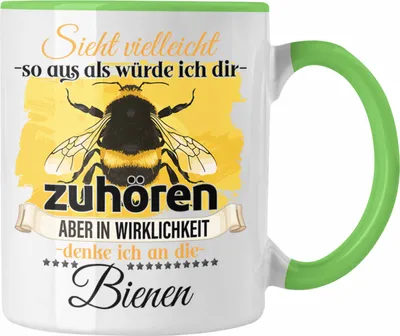 Produktbild von Trendation - Imker Geschenk Tasse Bienen Liebhaber Geschenkidee Lustiger Spruch (Grün)