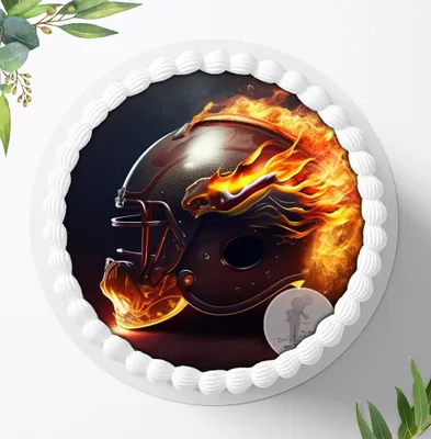 Produktbild von Für die Geburtstags Torte ein Tortenaufleger, Zuckerbild mit dem Motiv: Football, Essbares Foto für Torten, Fondant, Ø 20cm, 1955z