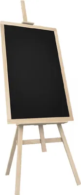 Produktbild von Kreidetafel 70x50 cm mit Buchenholzrahmen + Staffelei holz groß 145 cm Leinwand Ständer Staffeleien