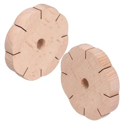 Flechtscheiben-Set, 2 Stück, Holz, 8 Schlitze, für DIY-Armbänder
