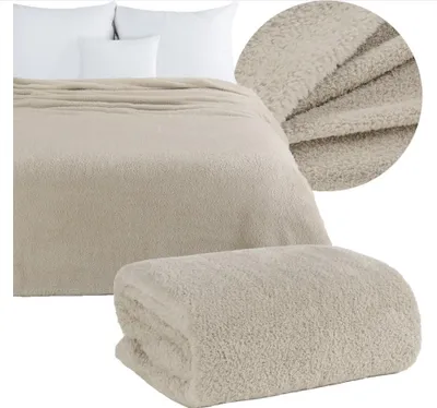 Produktbild von Eurofirany Kuschelige Decke Plaid Beige 200x220 cm