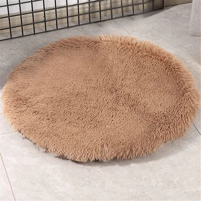 Obrázek produktu pro Podložka pro psy, pelíšek pro domácí mazlíčky, omyvatelná, plyšová, průměr 80 cm