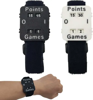 Produktbild von Tennis Score Zähler Armband 2er Set, Spielstand Zähler für Tennis, Badminton & Volleyball, verstellbarer Score Keeper für Training & Wettkampf