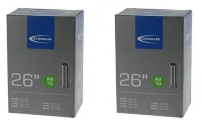 Produktbild von 2 x Schwalbe Schlauch AV13 26x1.50-2.40" (40/62-559) - 26 Zoll AV 40mm Fahrradschlauch Autoventil 26"
