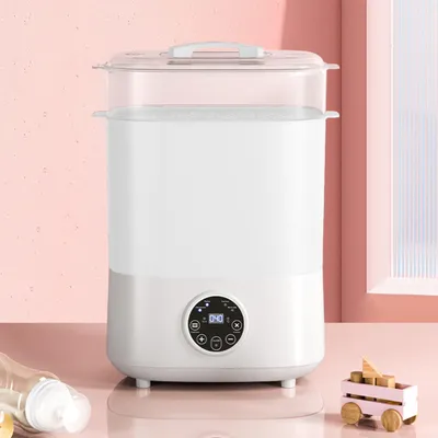 Produktbild von Flaschenwärmer & Babykostwärmer, 4in1Flaschensterilisator, einstellbarer Temperatur, Flaschen Sterilisator, Dampfsterilisator mit Trockenfunktion,Weiß
