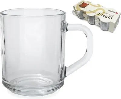 Zdjęcie produktu dla Kubek szklany 250ml CLASSIC 6szt