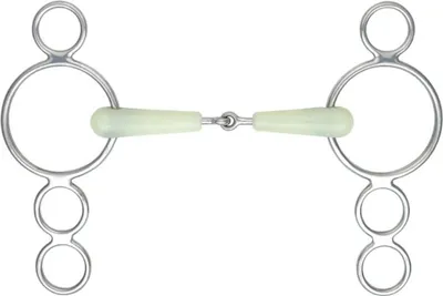 Produktbild von Shires - "Equikind" Einfach-gebrochene 3-Ring-Trense ER739 (6 in) (Blassgrün)