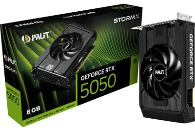 Produktbild von Palit GeForce RTX 5050 StormX, GeForce RTX 5050, 8 GB, GDDR6, 128 Bit, 7680 x 4320 Pixel, PCI Express 5.0