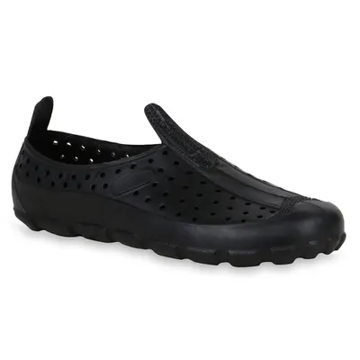 Produktbild von Mytrendshoe Kinder Badeschuhe Aqua Badesandalen Sommer Strandschuhe Cut Outs 823144, Farbe: Schwarz, Größe: 37