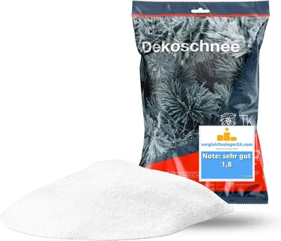 Productafbeelding van Kunstsneeuw bedrieglijk echt & zacht - 100 gr ca - 2000 ml pluizige sneeuw - Glinsterende verspreide sneeuw Decoratieve