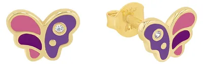 Produktbild von Prinzessin Lillifee Kinder Ohrringe Silber Zirkonia Schmetterling 2037950