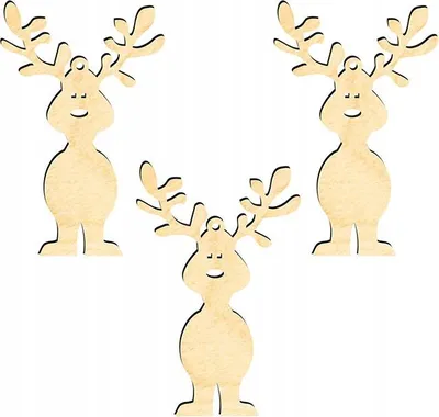 Immagine prodotto di Decorazioni natalizie in legno Z14, 3 pezzi.