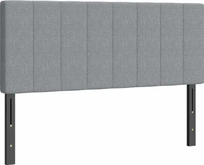 Obrázok produktu pre Nastaviteľné čelo postele s kovovými nohami, ľanový vzhľad, 160 cm, sivé