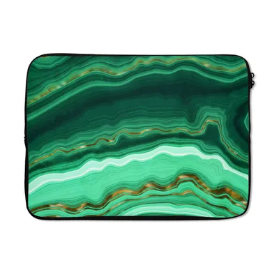 Produktbild von MuchoWow® Laptop Hülle 13 Zoll Gold - Achat - Luxus Laptoptasche - Laptophülle - Sleeve - Rundumschutz