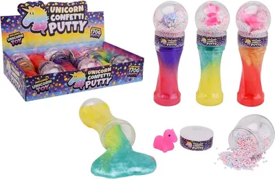 Immagine prodotto di Cono in plastilina con unicorno e palla di schiuma.