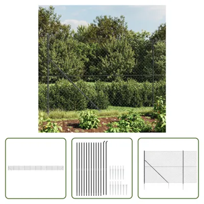Obrázek produktu pro The Living Store Drátěné pletivo s podezdívkami antracit 2x25 m