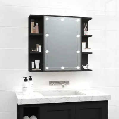 Produktbild von ZMH Spiegelschrank mit LED Schwarz 70x16,5x60 cm